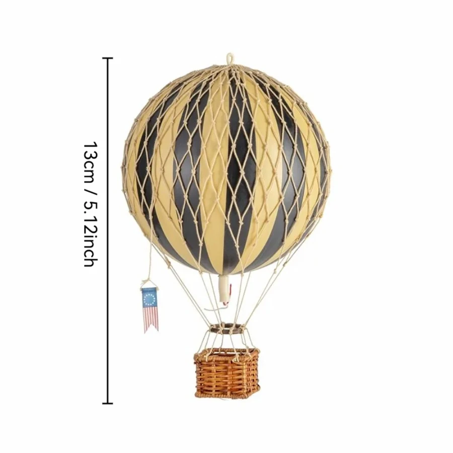 Nordic Retro Hot Air Balloon Model Pendant Modern Ins Style Home Decoration Children‘s Room Hanging Ornament Creative Gift view 4