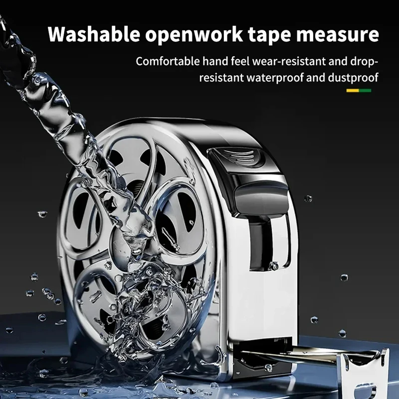 Xiaomi 5M Рулетка из нержавеющей стали Портативная антикоррозийная выдвижная метрическая линейка Прочный дизайн Деревообрабатывающий измерительный инструмент