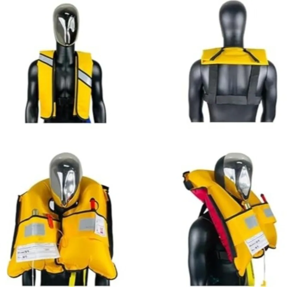 Adjustable Automatic Inflatable Life Jacket Safety Whistle High Buoyancy Buoyancy Vest with Reflective Strips
