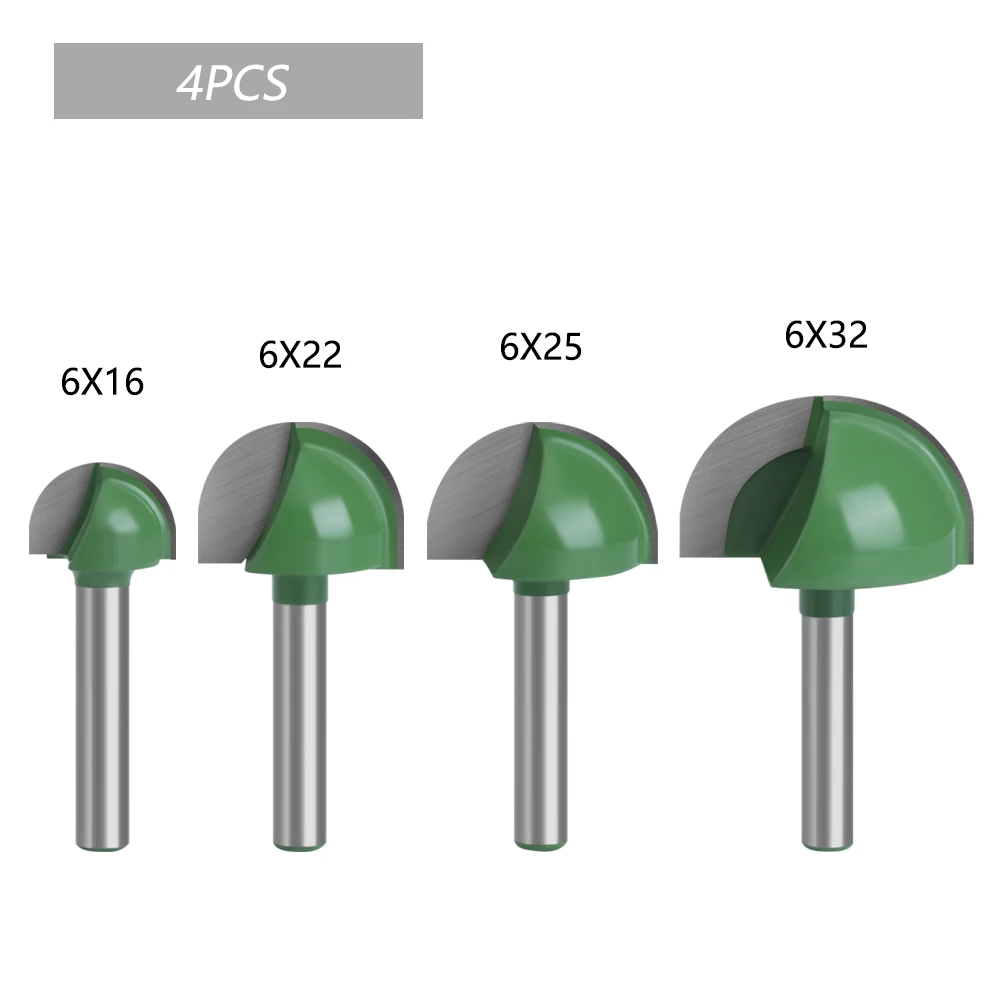 LAVIE Fräser-Set, 4/5 Stück, 6 mm Schaft, Kugelkopffräser, Rundfräser, Boxfräser, Vollhartmetall, CNC-Radiusfräser – Detail 2