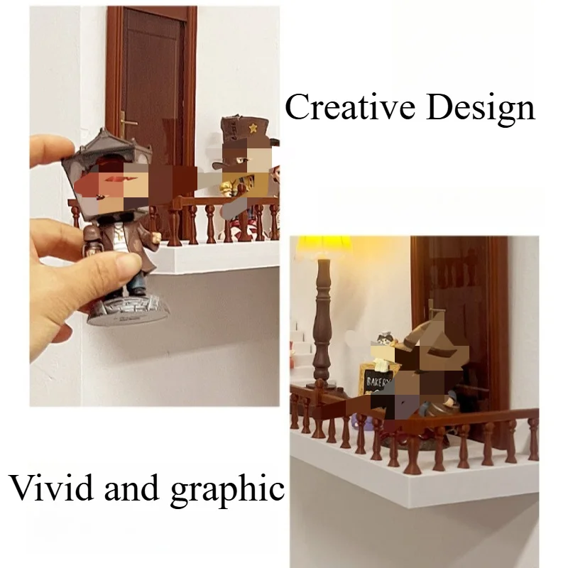 Wall Decorative Shelves Art Creativity Ornament Shelf Miniature Staircase Wall Shelves Living Room Corner Home Accessories