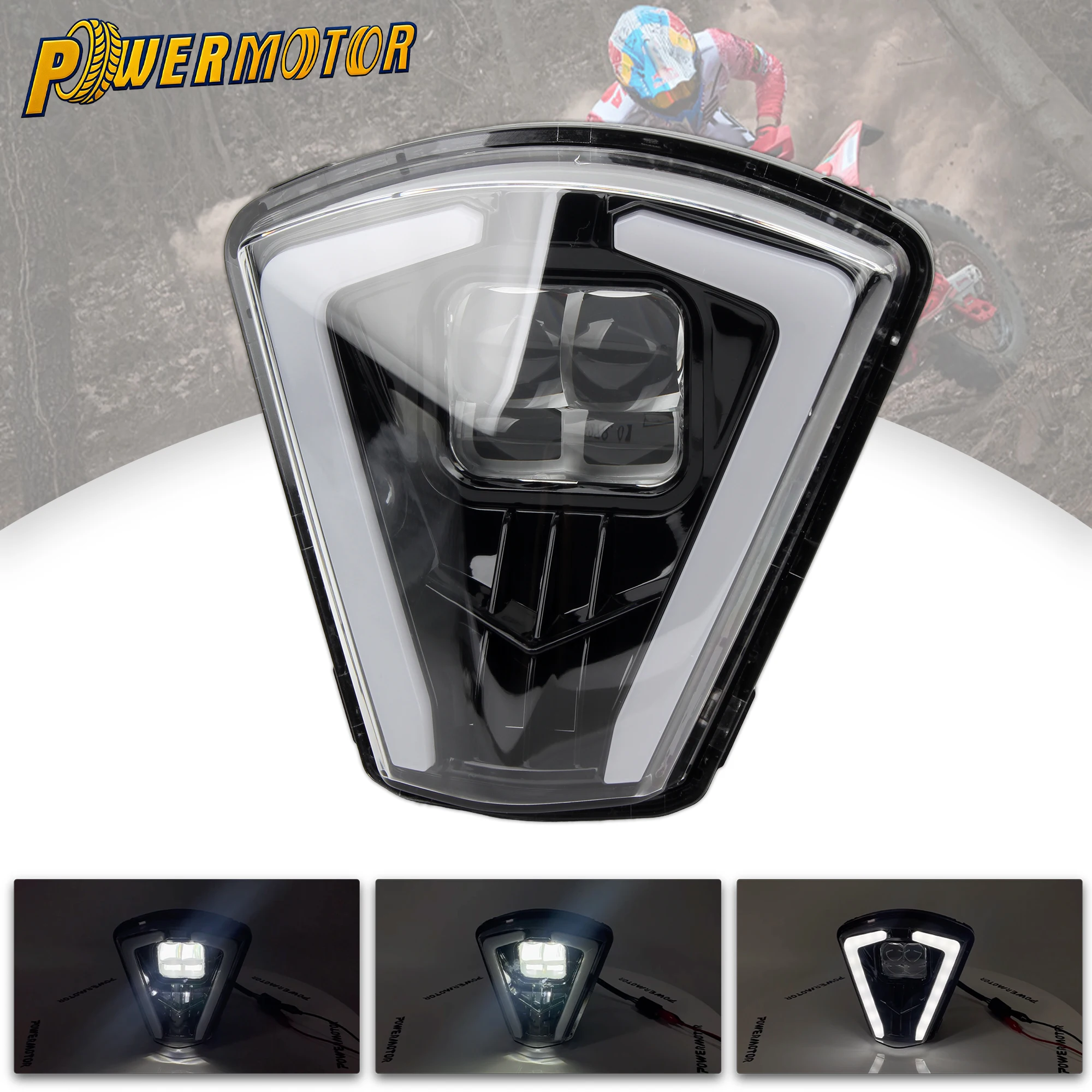 

Enduro Motocross LED Headlight Hi Lo Beam Daytime Running Head Light For GASGAS EX EC 300 350F 400F 450F 500F SM700 2024 2025
