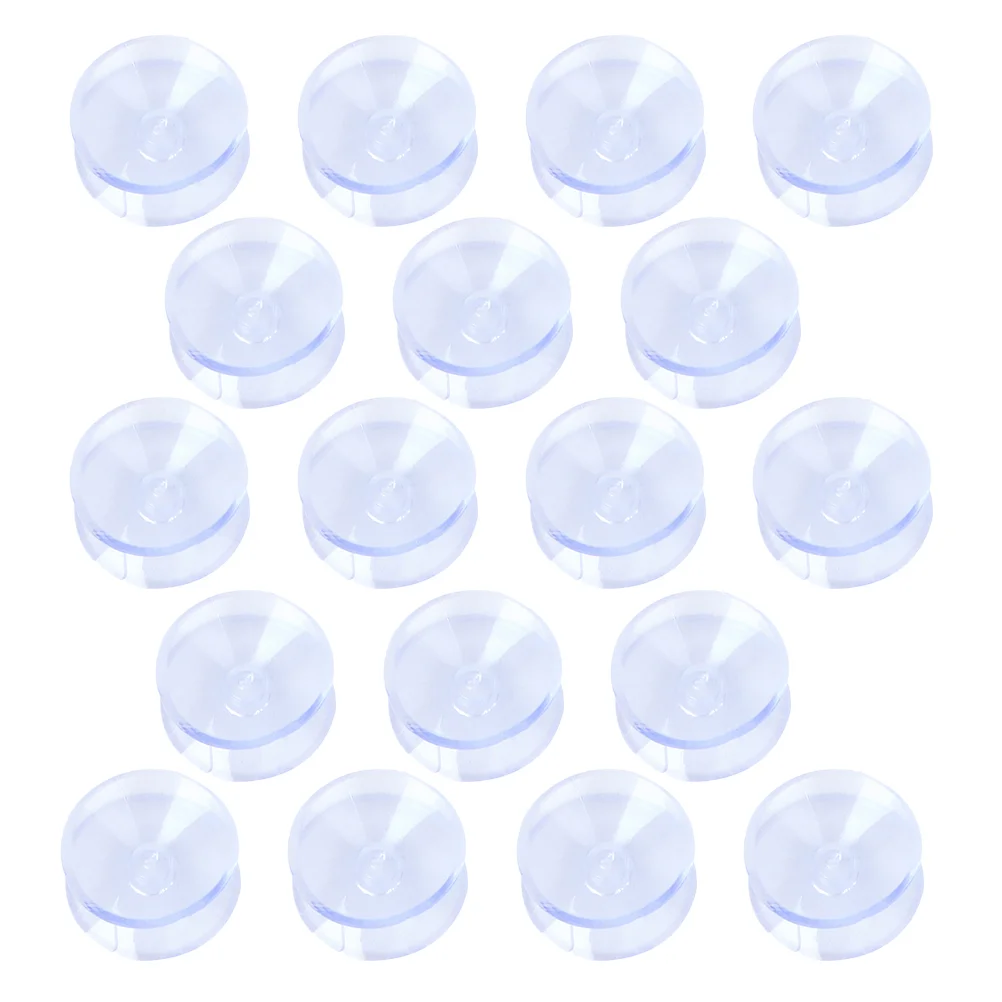 30 Pcs Suction Cup Glass Anti-slip Mat Clear for Table Tabletop Cups Sucker Pads Transparent Double Sided Spacer