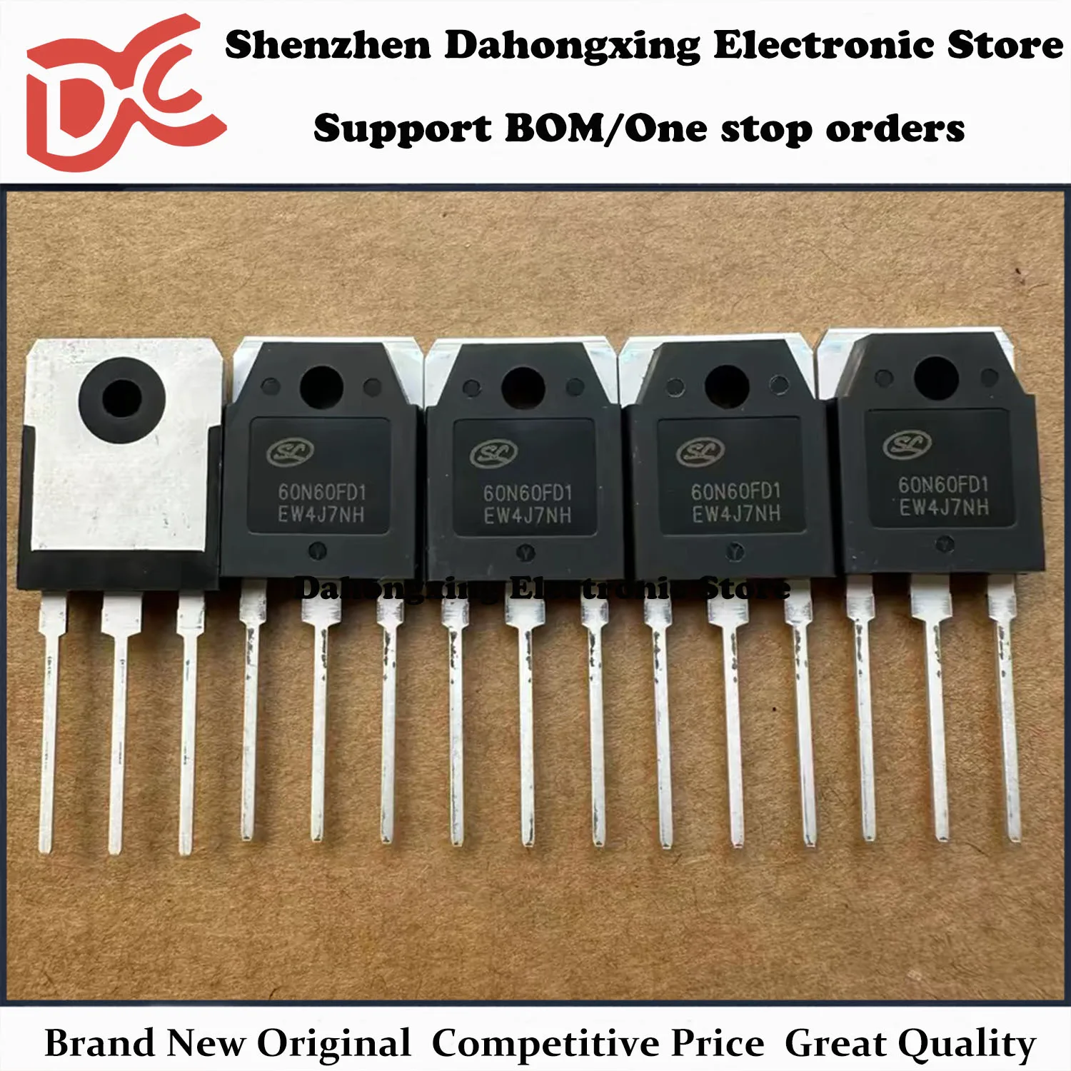 New Original 10Pcs 60N60FD1 SGT60N60FD1PN TO-3P 60A 600V Powerful IGBT Transistor Electronic Components Great Quality