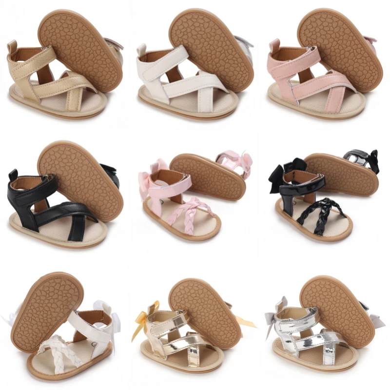 

Summer Baby Girl Comfortable Breathable Sandals 0-1 Year Old Rubber Soled Non Slip Outdoor Walking Shoes