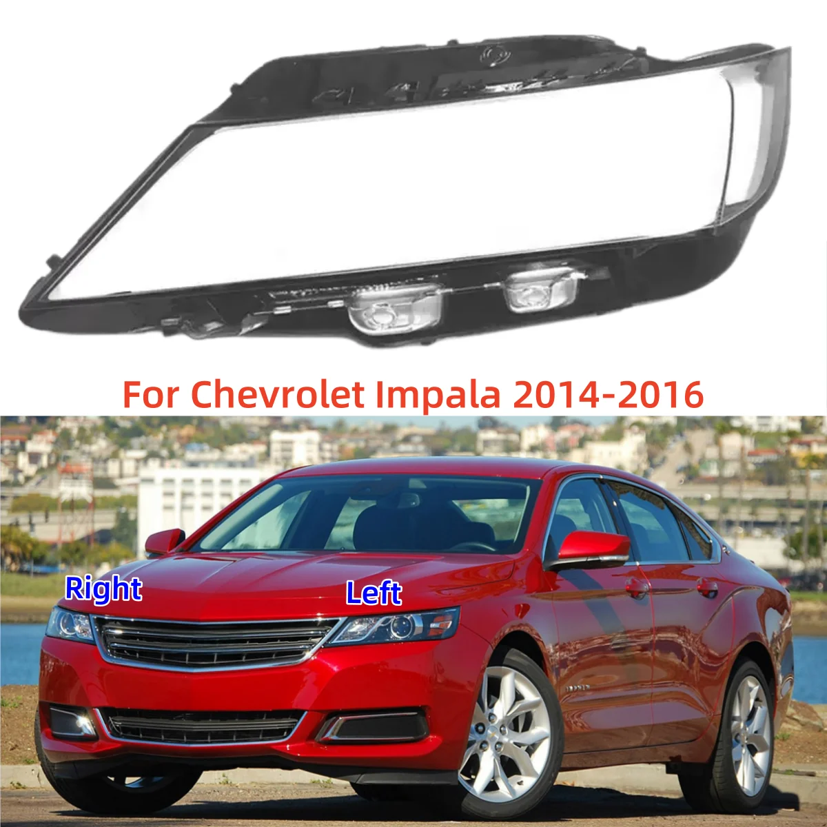 

For Chevrolet Impala 2014 2015 2016 Car Headlight Headlamp Light Glass Lens Case Auto Shell Cover Headlights Cover