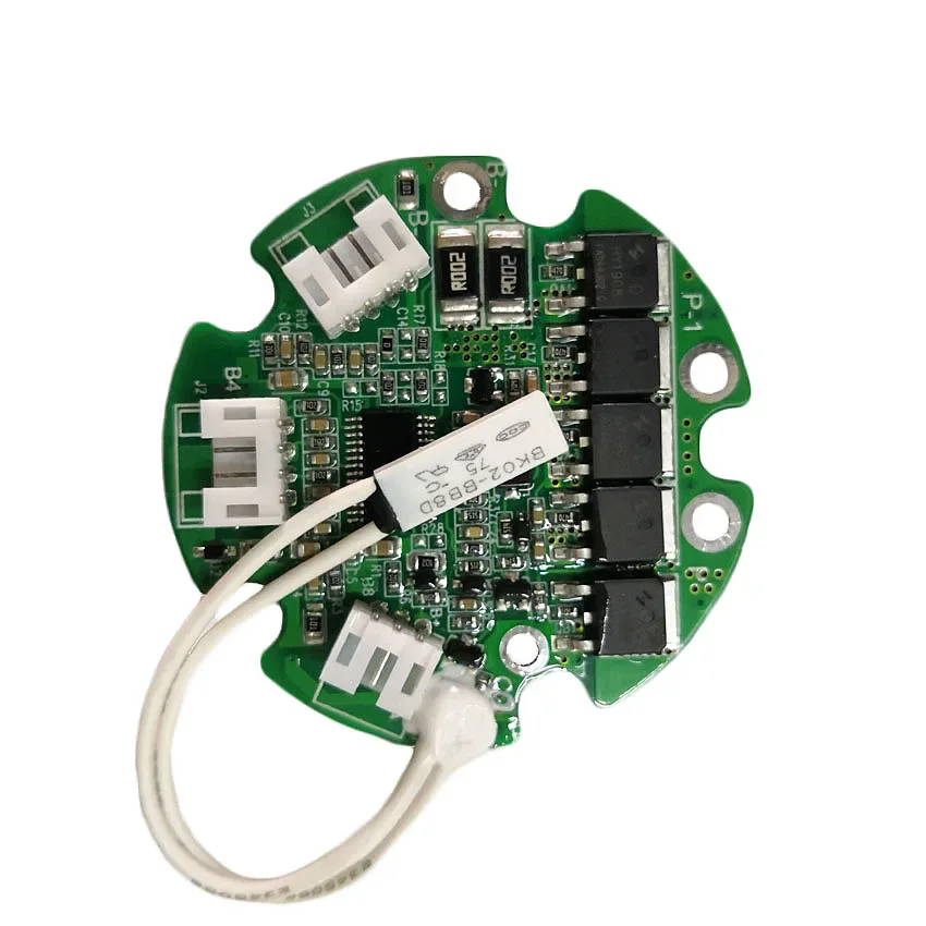 Split Port Round BMS with Temp Sensor 10S 36V 20A Bottle BMS Battery Pack Split Door for Charging and Dischargings