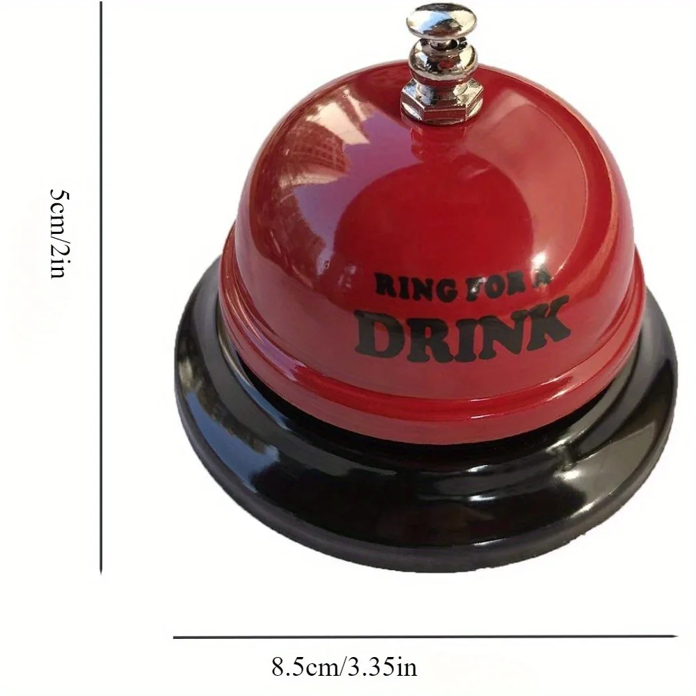 1pc Novel Beverage Call Bell - Desktop Service Bell, Durable Iron Bell with Clear Ringing Sound, Suitable for Parties, Weddings,