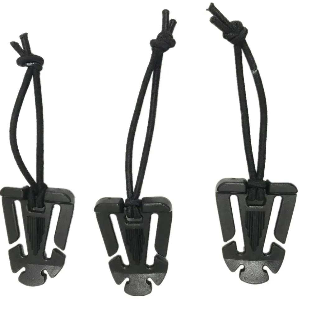5pcs Outdoor Mountaineering Buckle Molle Backpack Webbing Nylon Hook Elastic Rope Tactical Gear Military Belt Keychain Snap