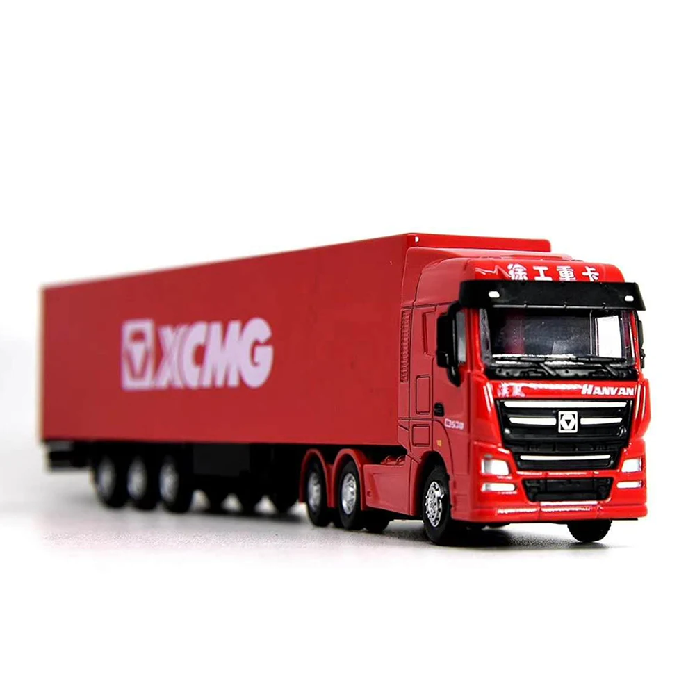 2020 New 1/87 Mini Scale ModelG900 Heavy truck Container Truck Tractor Model Trailer Collection Red Gold