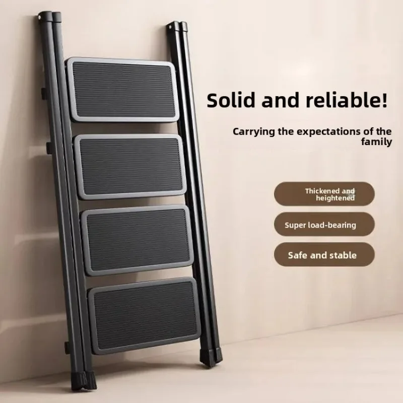 Household Foldable Lightweight 4 Step Ladder Retractable Multi Function Step Ladder  Folding Portable Indoor Ladder Climbing