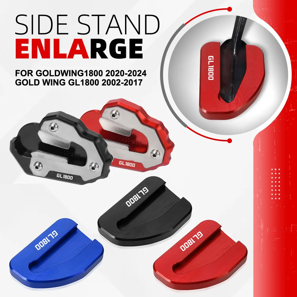 

Motorcycle Foot Support Extension Plate Side Stand Enlarge For Honda Goldwing1800 2020-2022 2023 2024 Gold Wing GL1800 2002-2017