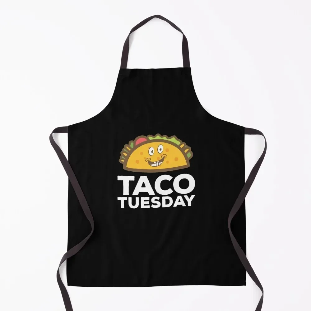 Cute & Funny Taco Tuesday Smiling Taco Apron Household Items beauty master Kitchen Women Apron