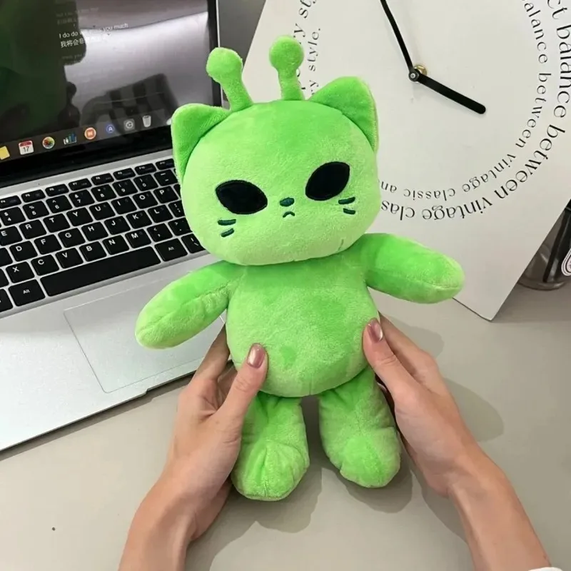 New Cute Alien Cat Plush Toy Soft Kitty Plush Doll Kawaii Stuffed Animal Pillow Home Decor Couple Gift for Child Companion Gift