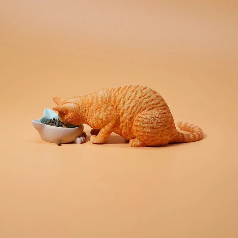 Dry rice cat, simulated animal cute pet cat model figure peripheral scene shooting props