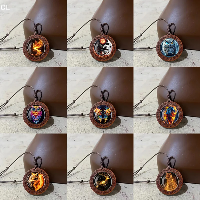 AttireTroveVintage Boho Sweater Chain Leather Chain Long Clothing Pendant Horse Handmade Collar Decoration For Women Men
