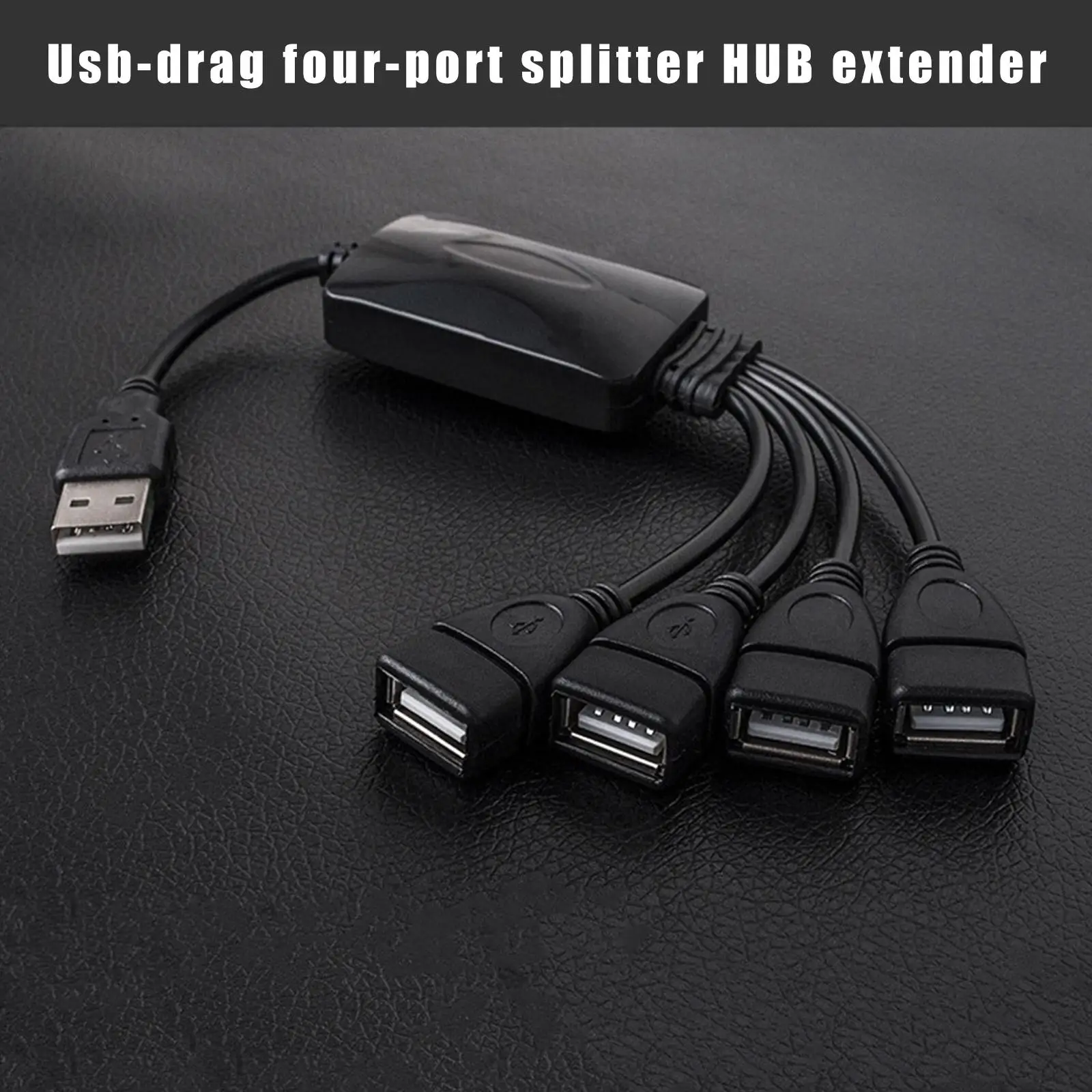 USB 2.0 Computer Splitter Socket 4 In 1 HUB Extension Line Data Cable High Speed Processing Core For Windows 95/98/2000/2003