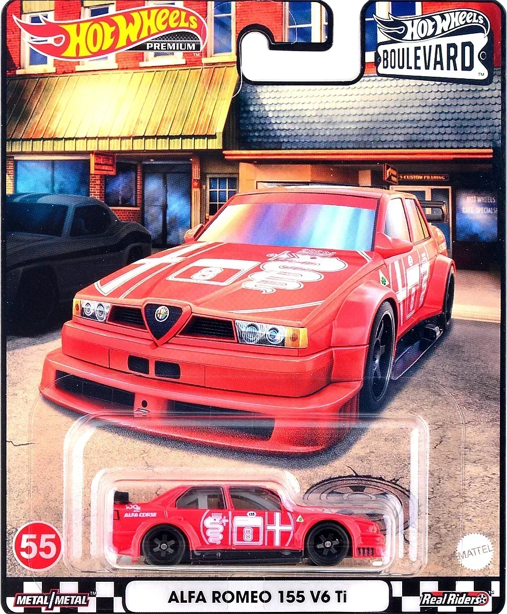In Stock Hot Wheels Premium Car Boulevard Diecast 1:64 Voiture Alfa Romeo Corvette Z06 Drag Racer Boys Toys for Children Gift