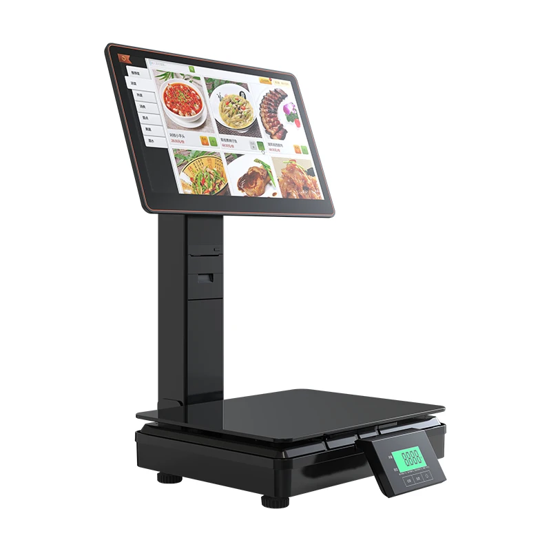 Cash Register Scale Electronic Barcode Label Digital Weighing Scale with Printer Weighing Scale with Label Printing