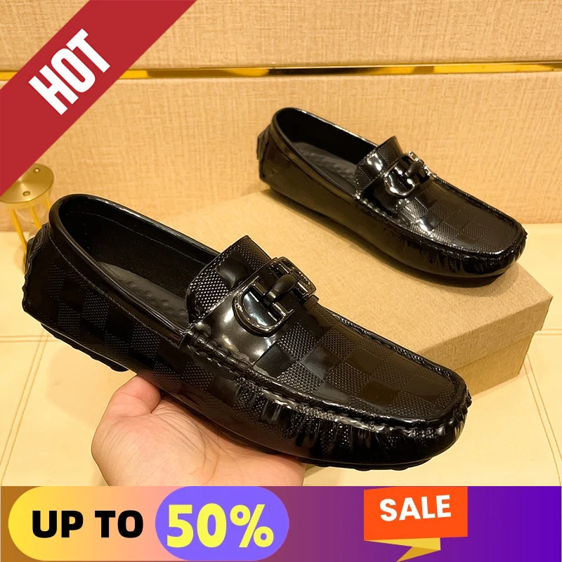 

Лоферы из натуральной кожи, мужские дизайнерские мокасины, роскошные слипоны, мягкая повседневная мужская обувь на плоской подошве, мужская обувь для вождения, топсайдеры ручной работы