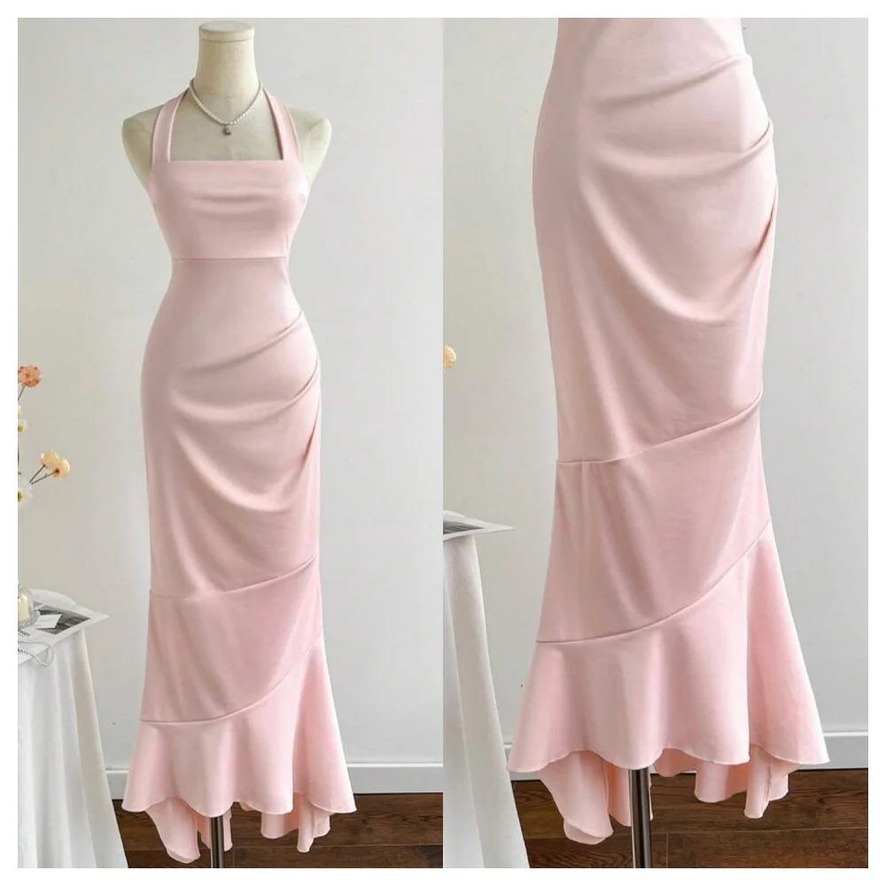 customized-elegant-pink-jersey-evening-dress-fashion-square-collar-spaghetti-straps-sleeveless-party-dress-sexy-celebr