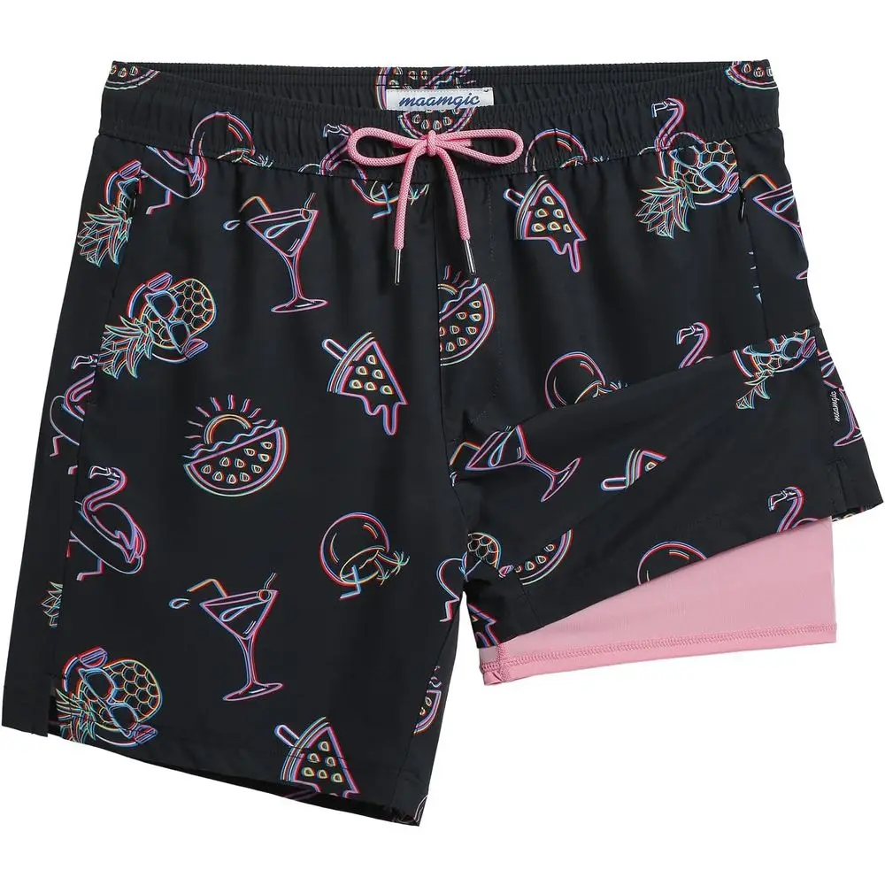 

Мужские плавки-шорты 2-в-1 (7 размеров), универсальный купальный костюм