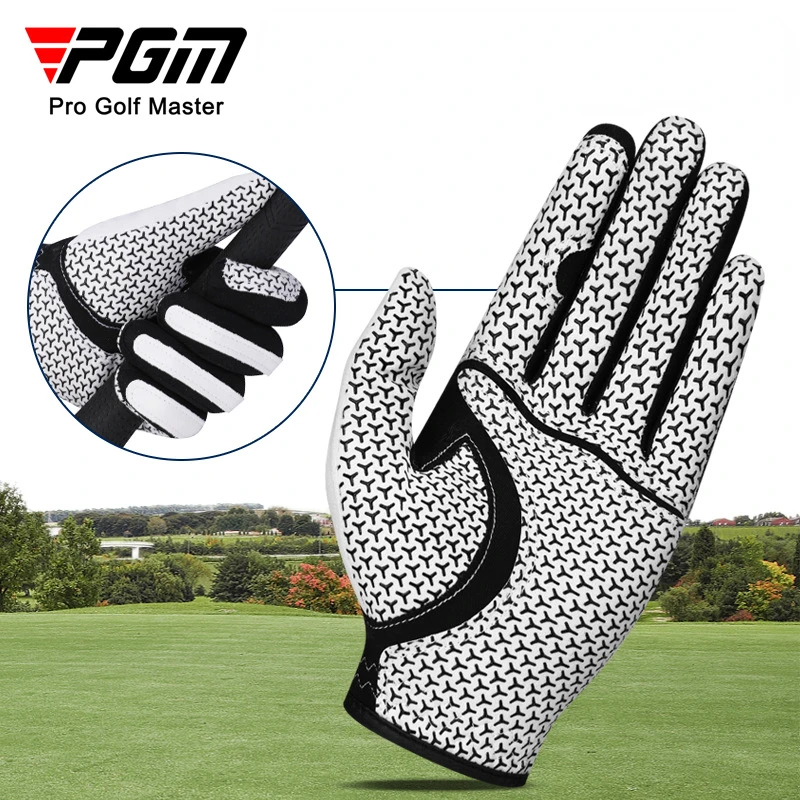 PGM Professional Golf Gloves Microfiber Cloth Fabric Breathable Non-Slip Club Swing Putting Training Glove ST037