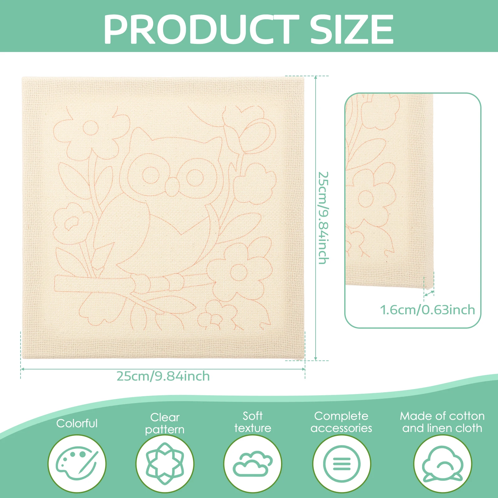 DIYパンチニードルキット 可愛い猫と花柄 簡単パンチニード - Punch Needle Kit のレビューと価格