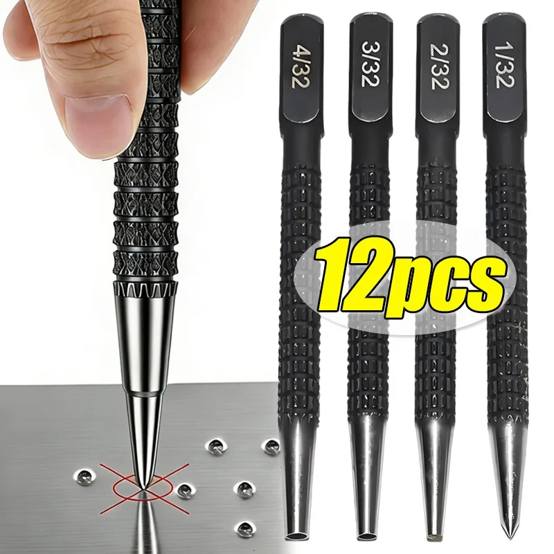 Automatic Center Punch Spring Loaded Hole Puncher for Metal Wood Working Precision Drill Positioning Tool Scribe Marking Durable