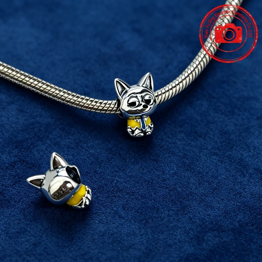 Neue Original-Charms DIY Schmuckgeschenke für Frauen Fuchs Hase Huhn Schwein Haustier Hund Elefant Perlen passend für 925er Silberarmbänder Zubehör