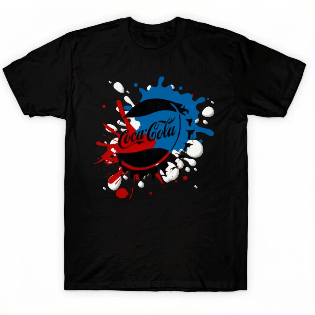 Camiseta de Manga Corta con Estampado Coca-Cola 2026, para Hombre y Mujer, Estilo Casual de Verano, Cuello Redondo, Cómoda