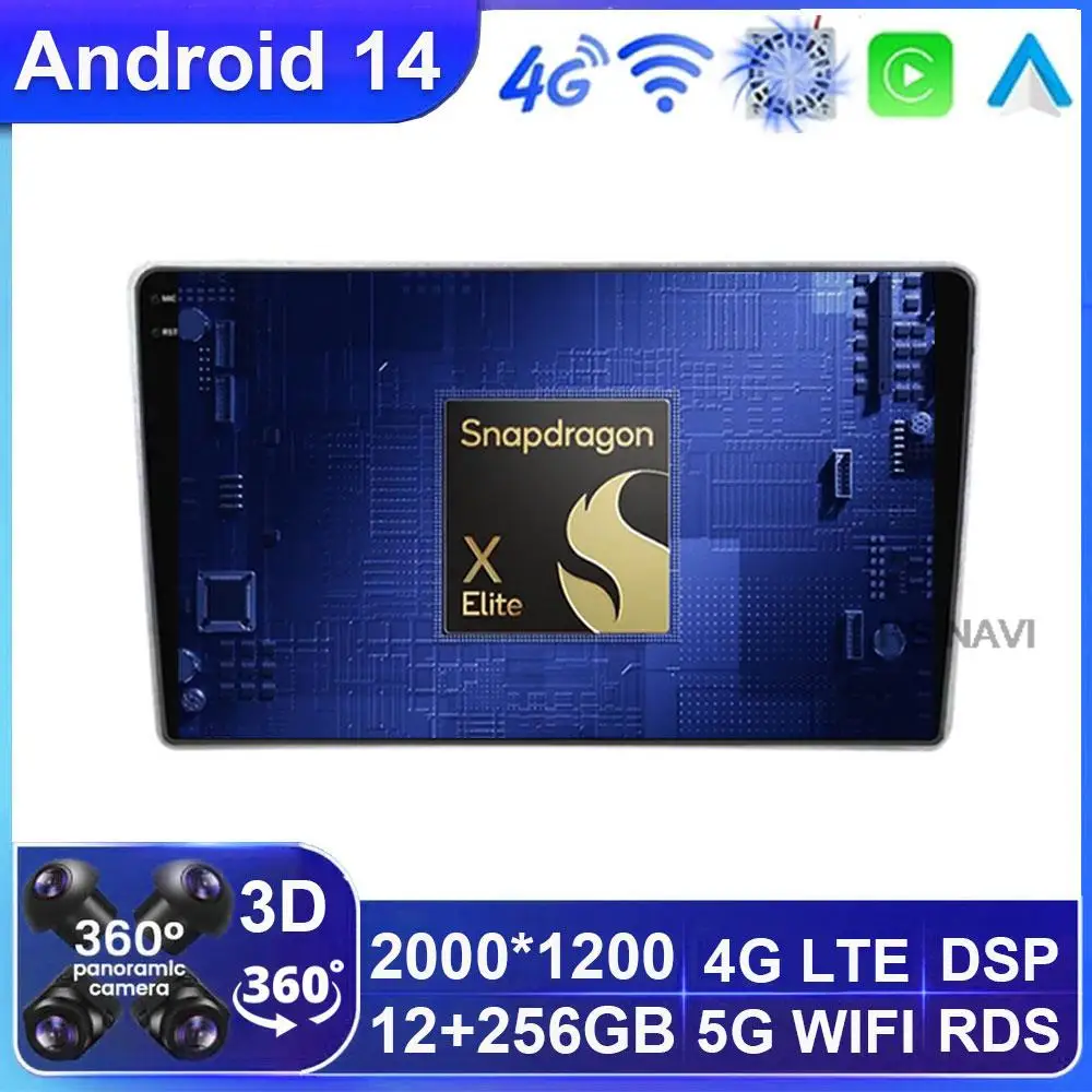 

Android 14 Car Radio For Geely EC7 2004-2011 Carplay Auto MultimediaVideo Player Navigation Head Unit WIFI+4G 360 Camera GPS DPS