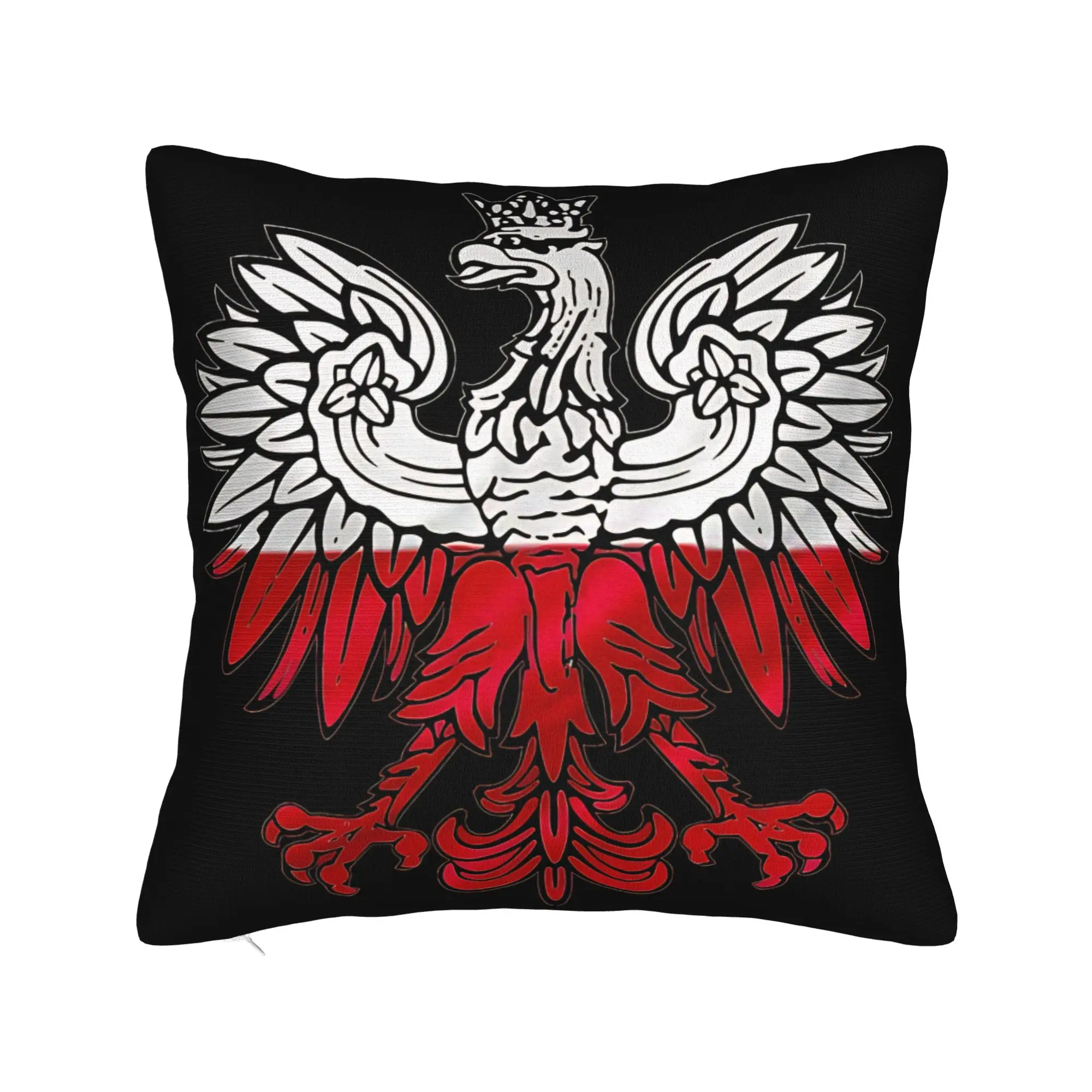 Polish Eagle  Pillow Cover  Soft Cushion Cover Kawaii Pillow Case For Living Room Chair