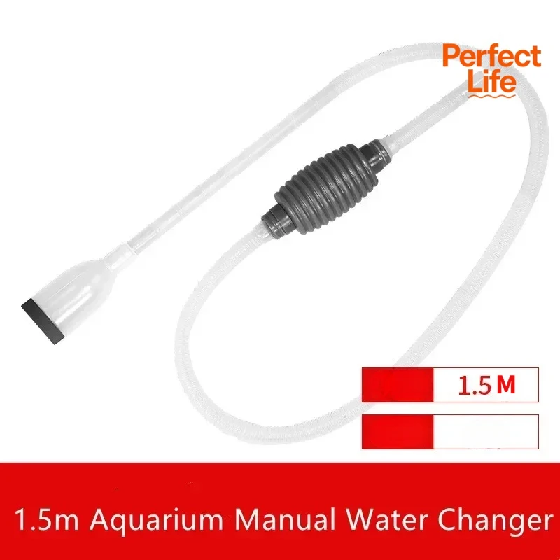 Nuevo Cambiador de Agua para Peceras, Limpiador de Arena, Bomba de Agua, Absorbedor de Agua para Peceras, Tubo de Sifón, Cambiador de Agua Manual, Inodoro