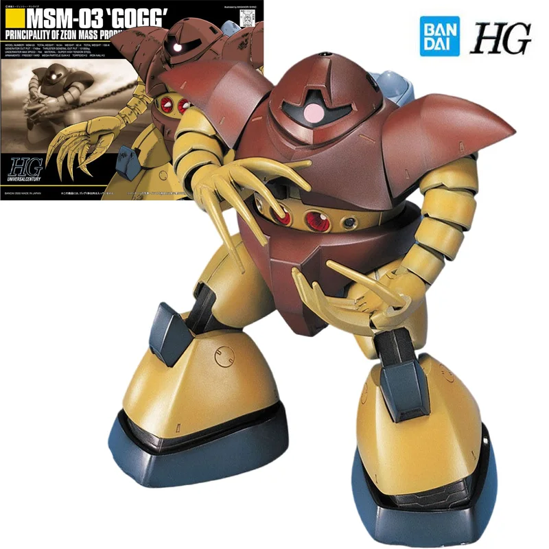 Bandai Genuine Gundam HGUC Series Model Garage Kit 1/144 Anime Figure MSM-03 GOGG Boy Action Assembly Toy Collection Model