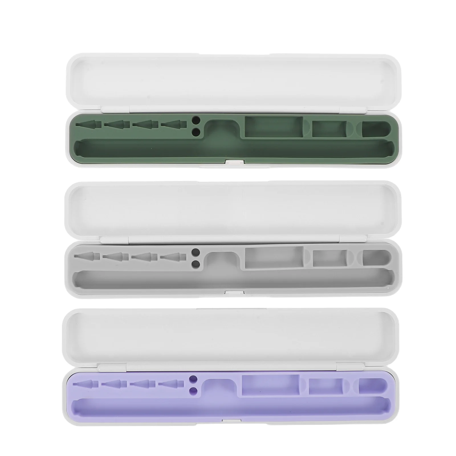 

3Pcs Multi Compartment Shockproof Stylus Pen Case Drop Resistant Tablet Stylus Organizer Storage Holder for Work Travel