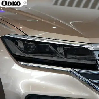 2 ks ochranná fólie pro světlomety auta, průhledná černá TPU nálepka pro Volkswagen VW Touareg 7P CR 11-na příslušenství 8 nejlepší prodej příslušenství k Touaregu - №7