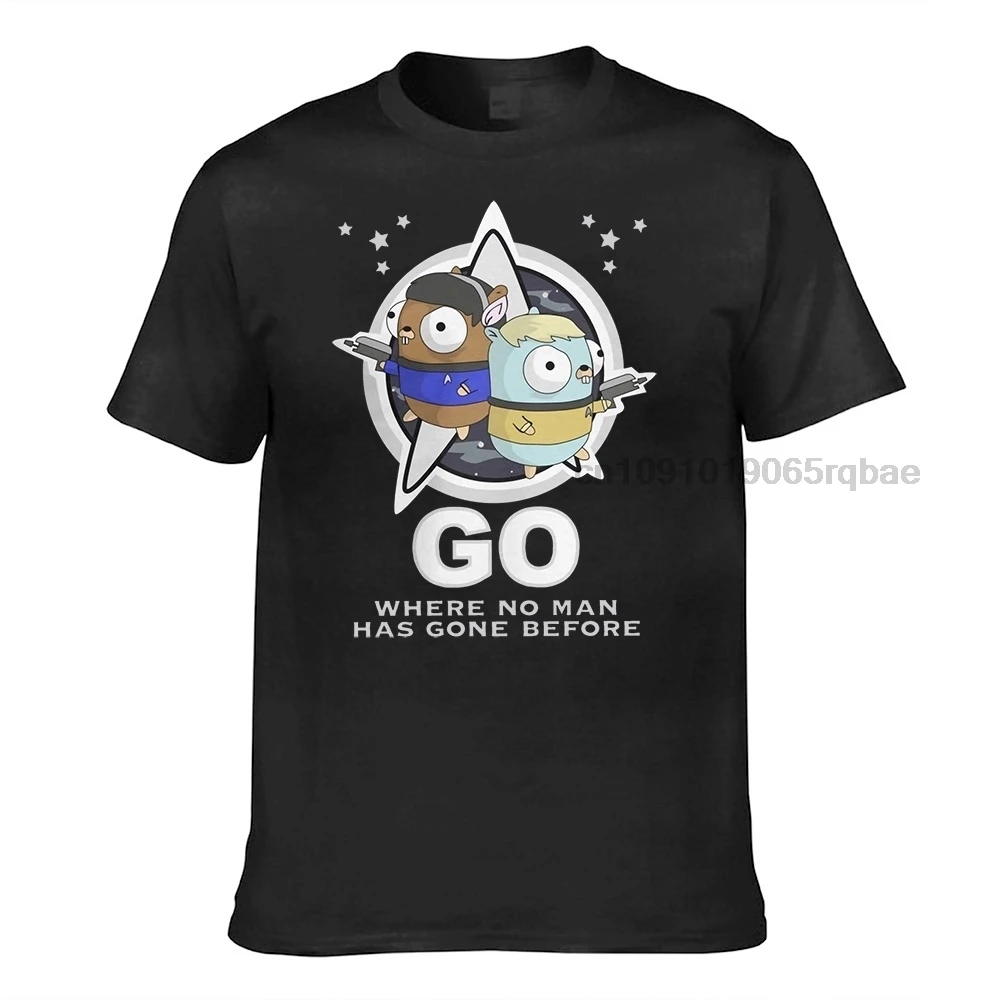 Мужские Винтажные футболки Golang ГО, где нет, Классическая футболка с круглым вырезом и программатором из чистого хлопка, женская одежда