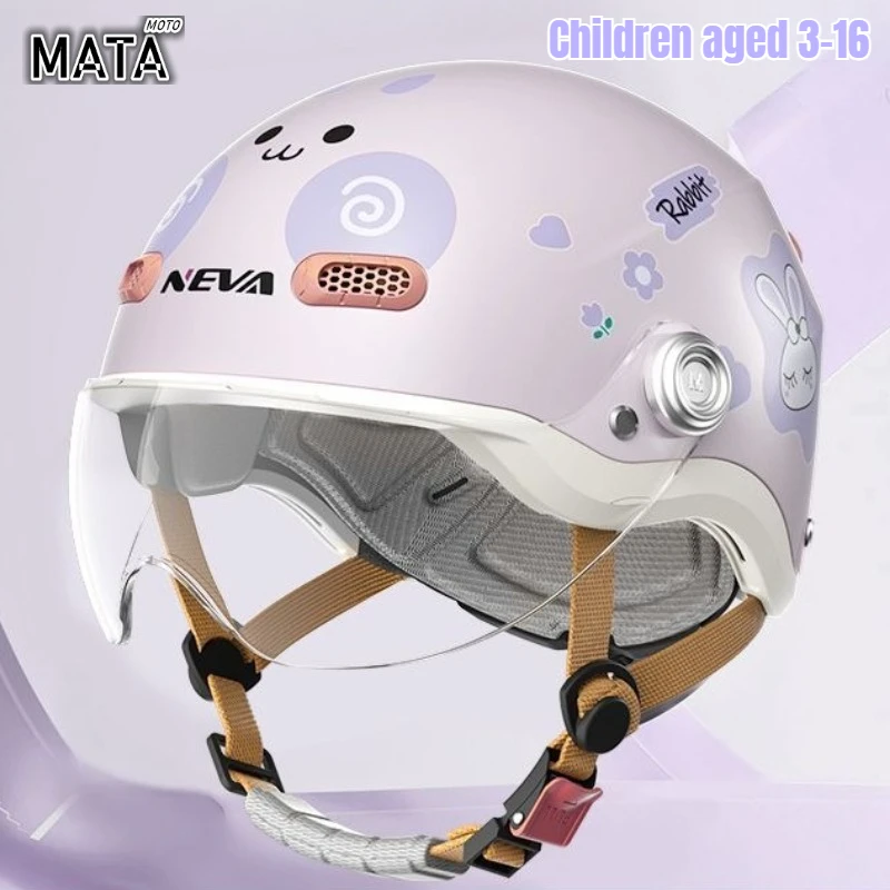 

Children's Motorcycle Helmet Boy's Four-season Electric Car Scooter Motobike Girl's Safety Helmet