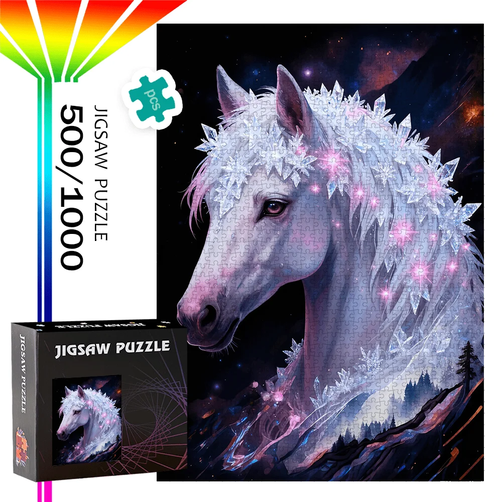 

500pcs/1000pcs High-Quality Jigsaw Puzzle | Portable Cardboard Puzzle for Birthday, Halloween, Christmas, Thanksgiving, Easter