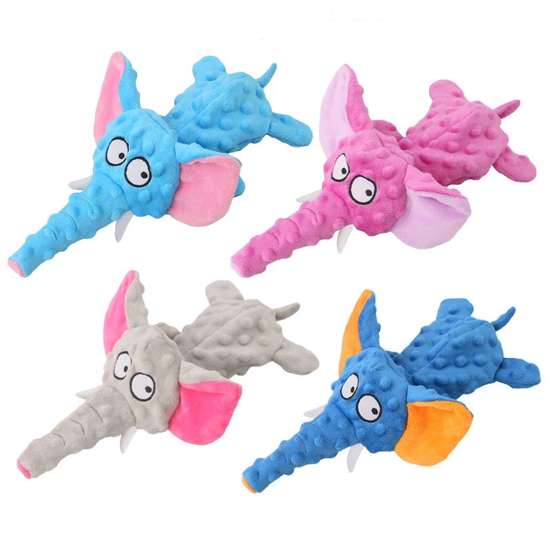 

Elephant Soft Shell Plush Dog Toys Interactive Squeaky Dog Toys for Small Large Dogs Sounding Paper Chew Tooth Toy Pet Products