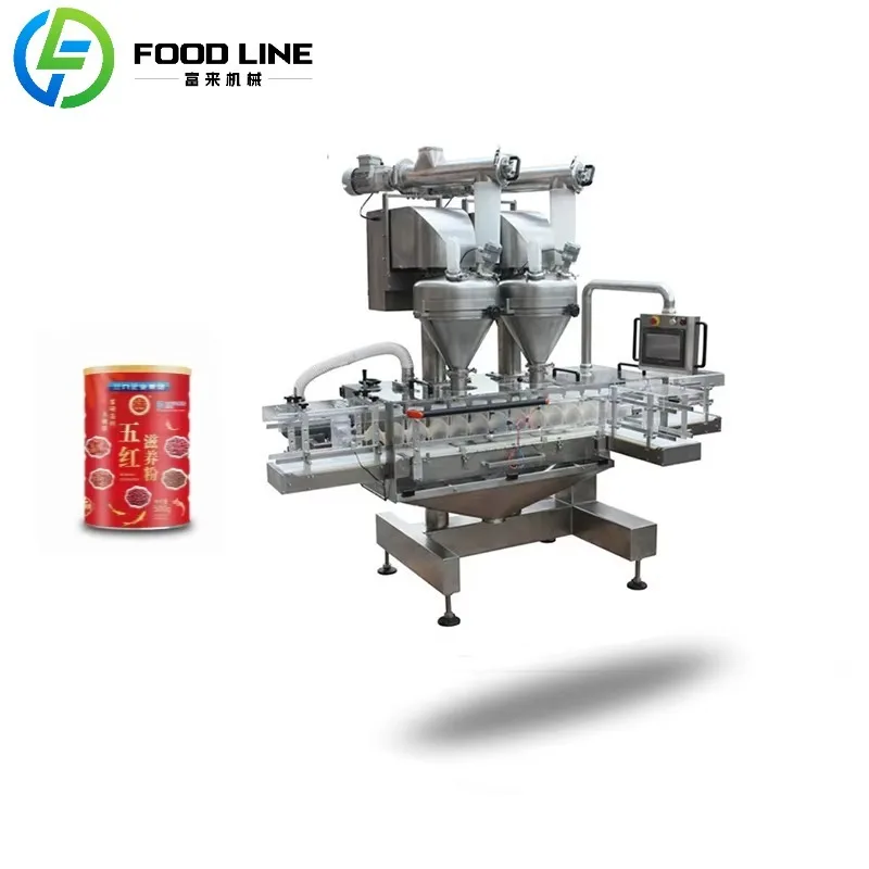 Riempitrice per bottiglie a doppia estremità di alta qualità adatta a tutti i tipi di bottiglie di riempimento di polvere