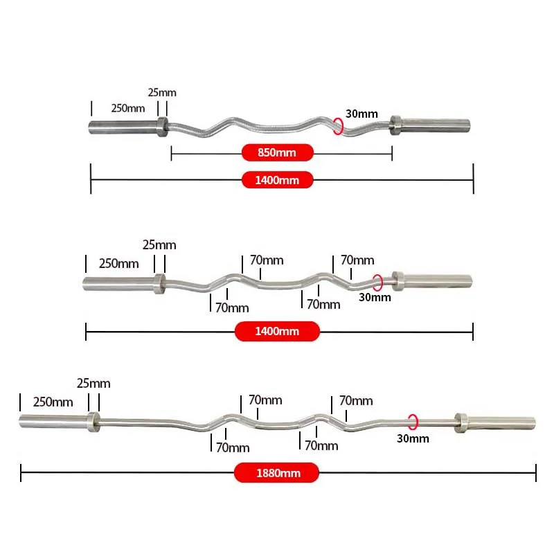 

Weightlifting Adjustable Aluminum Straight And Curved Barbell Bar For Men And Women In Gym 1