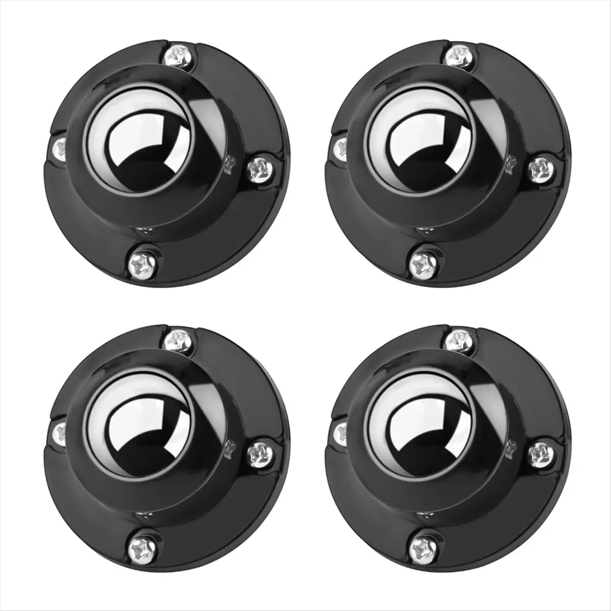 A56K Updated Self Adhesive Caster Wheels 4 Pack, 201 Stainless Steel Stick on Wheels