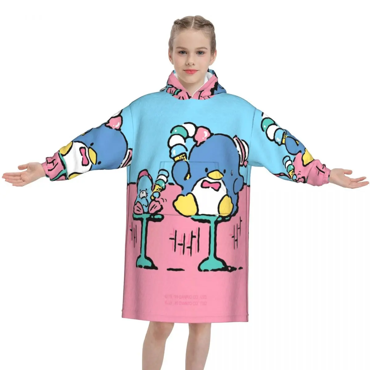 

Смокинг Сэм для девочек и мальчиков, одеяло с капюшоном, носимые пижамы большого размера, толстовка, одеяло