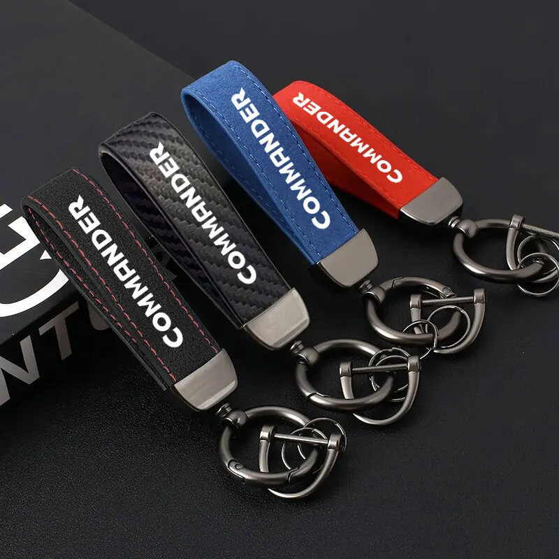 

Car Keychain Horseshoe buckle Key Chain for Men Gifts Keyring Fashion Trinket Decoration For jeep COMMANDER Car Accessorie