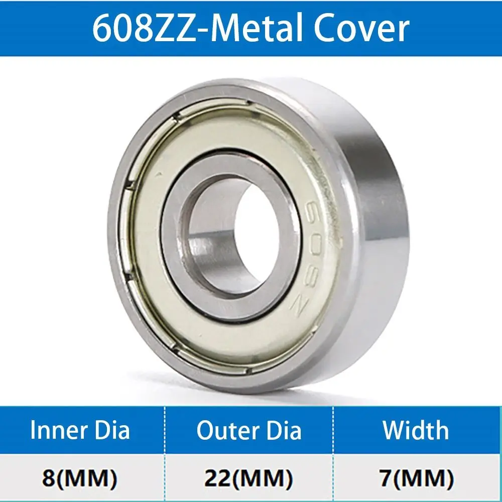 1Pcs 608ZZ 608RS 609ZZ 609RS Ball Bearing Double Shield 6000ZZ 6000RS 6001ZZ 6001RS 3D Printer Parts Deep Groove Bearing Steel