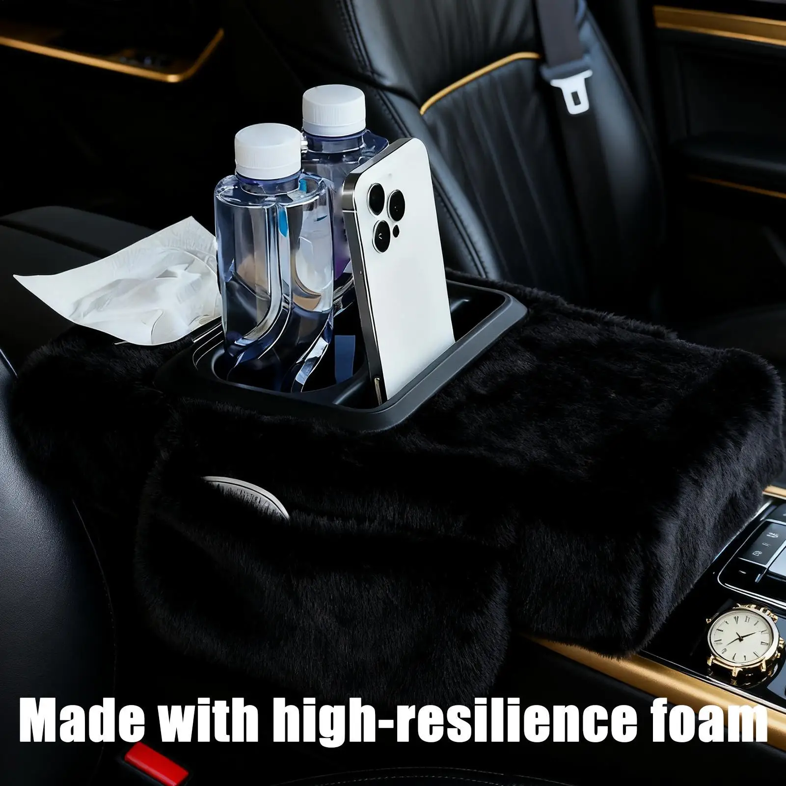 Arm Rest Cover For Car Plus Protector Decor Auto Armrest Protector For Car Interior Truck Automobile SUV Center Console Winter