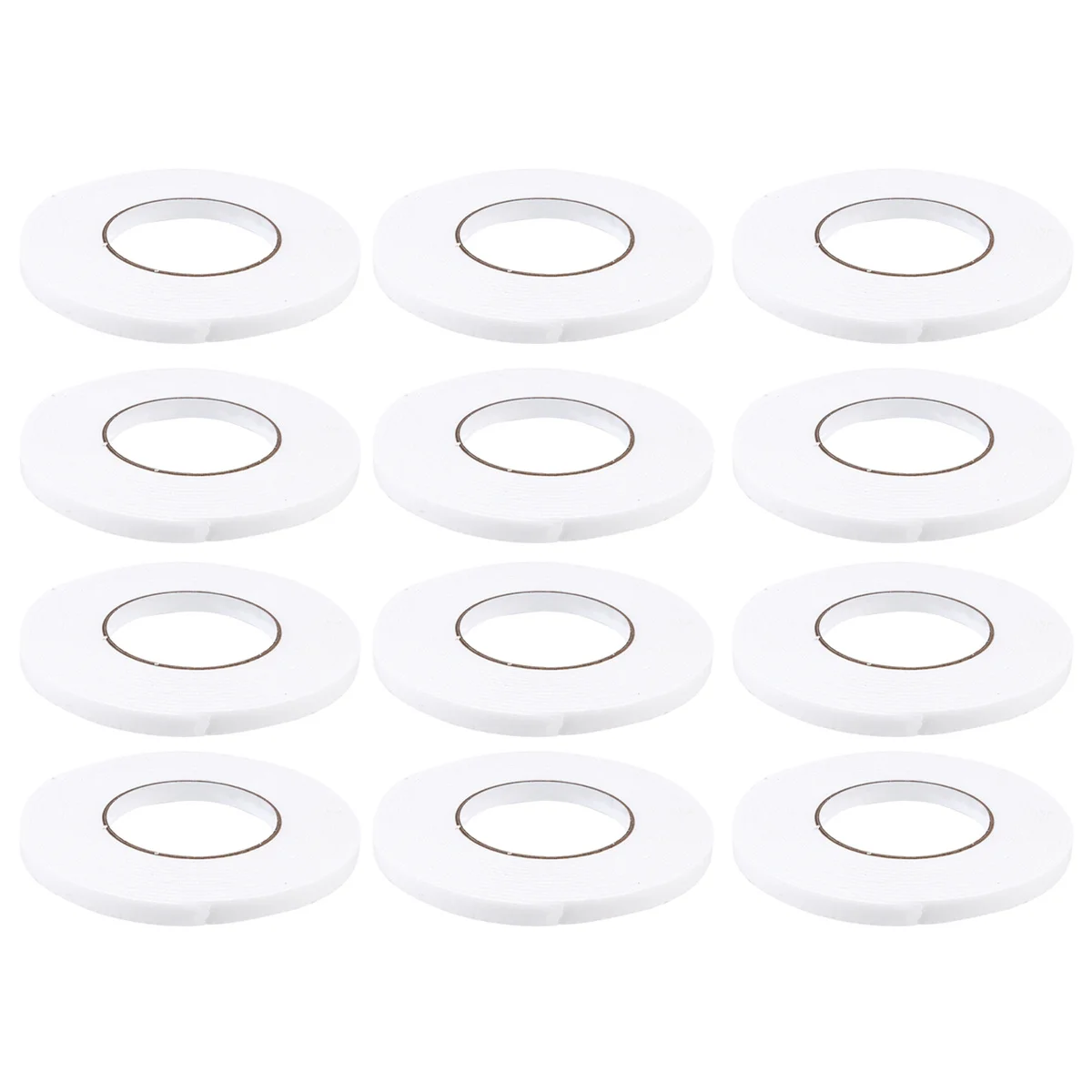 12 قطعة شريط رغوي على الوجهين عرض 1 سنتيمتر الثقيلة التصاق قوي مقاومة للحرارة للمنزل مكتب سيارة تقليم الأثاث