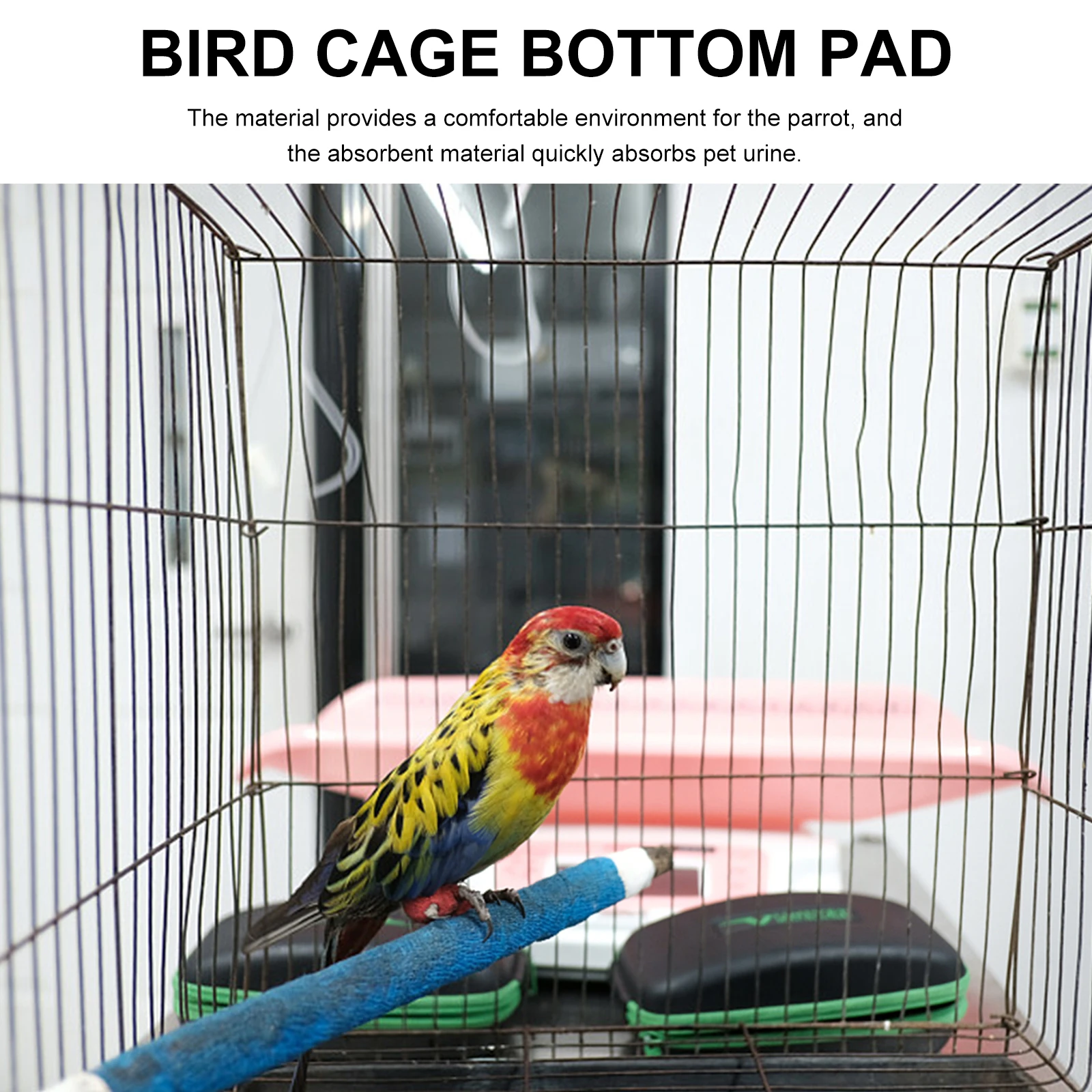 

100 PCS Bird Cage Paper Cages Pad Liner Parrot Disposable Pet Cushion Absorbent Urine Mat